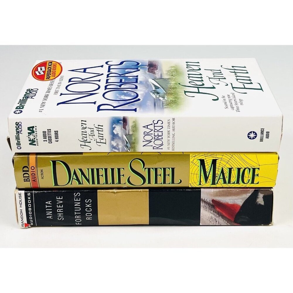 Lot 3 AUDIOBOOK Romance Novels Cassette Danielle Steel Nora Roberts Anita Shreve
